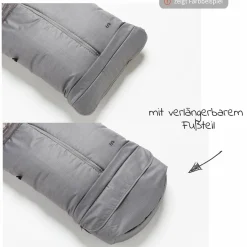 Thermo-Fleece Fußsack mit verlängerbarem Fußteil - Olivgrün
