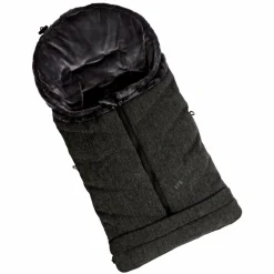 Thermo-Fleece Fußsack mit verlängerbarem Fußteil - Premium Schwarz - Kollektion 2025