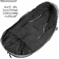 Thermo-Sherpa-Fleece Fußsack XL Too - Anthracite