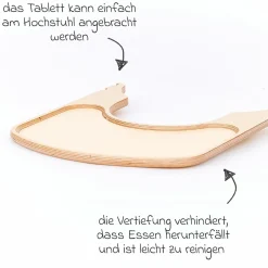 Tischplatte für Hochstuhl Quarttolino - Natur - Kollektion 2024