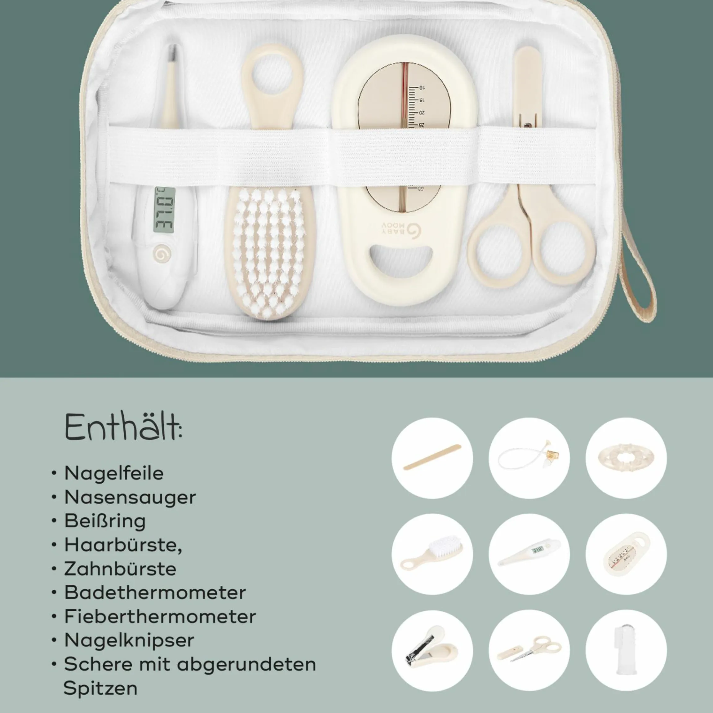 10-tlg. Babypflege-Set - Sand