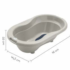 4-tlg. Badeset / Badestation Tilo - inkl. Badewanne + Wannenständer + Badeliege + Ablaufschlauch - Cappuccino