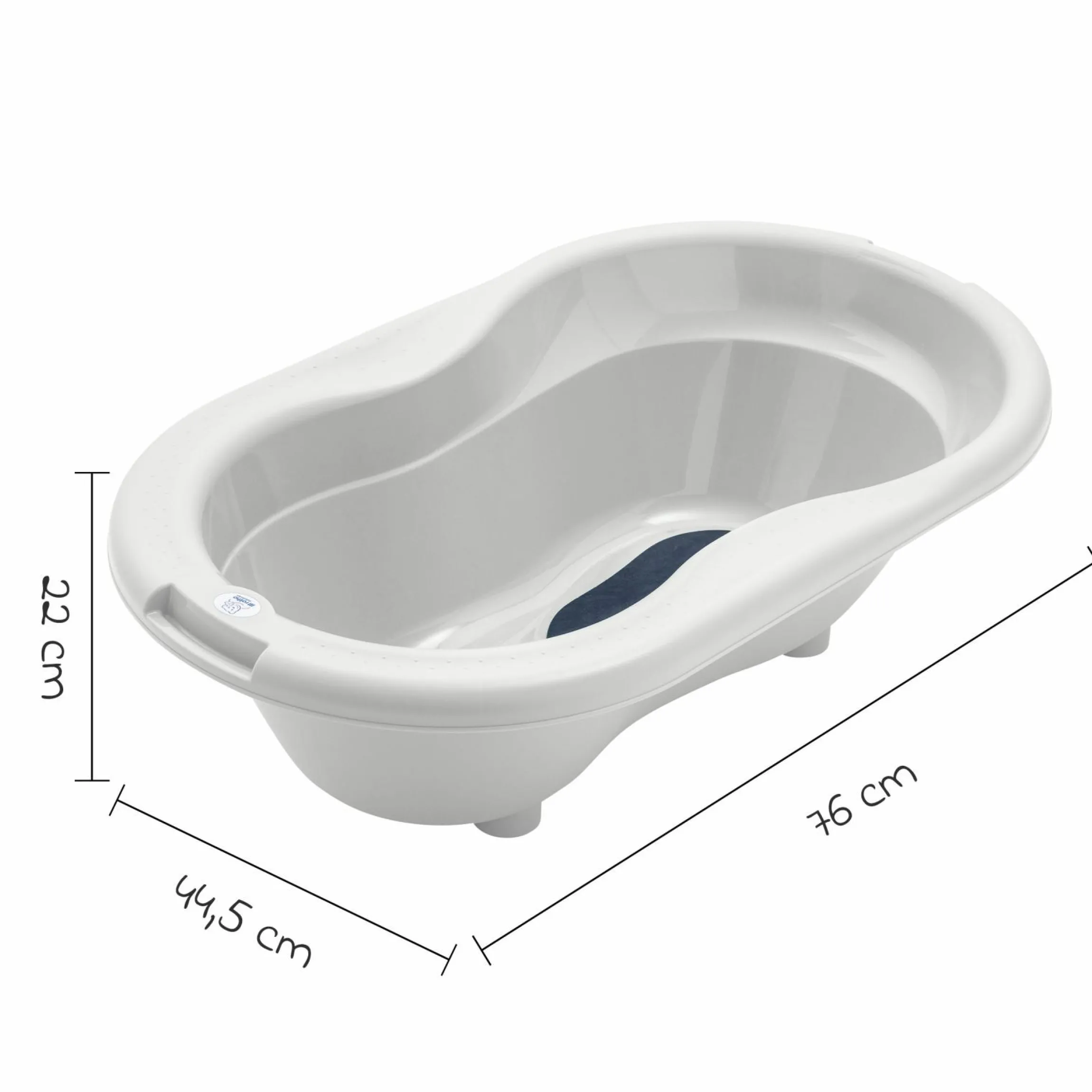 4-tlg. Badeset / Badestation Tilo - inkl. Badewanne + Wannenständer + Badeliege + Ablaufschlauch - Mistletoe White