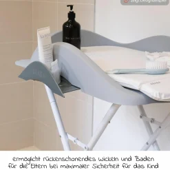 3-tlg. Badestation / Bade-Wickelkombination Camele'o - Light Mist