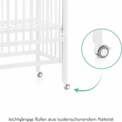 10-tlg. Beistellbett-Komplett-Set Nino inkl. Matratze, Bettwäsche, Spannbetttücher, Nestchen, Steppbett & Schmusetuch Cube Grey - Weiß - Kollektion 2024