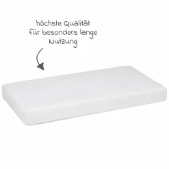 10-tlg. Beistellbett-Komplett-Set Nino inkl. Matratze Nino, Bettwäsche, Spannbetttücher, Steppbett, Nestchen & Ring-Greifling - Weiß