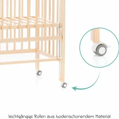 10-tlg. Beistellbett-Komplett-Set Nino inkl. Matratze, Bettwäsche, Spannbetttücher, Nestchen, Steppbett & Schmusetuch - Cube Grey - Natur - Kollektion 2024