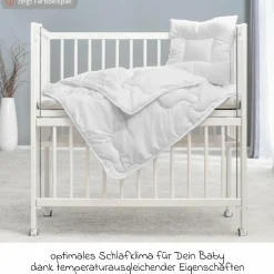 10-tlg. Beistellbett-Komplett-Set Nino inkl. Matratze, Bettwäsche, Spannbetttücher, Nestchen, Steppbett & Schmusetuch - Cube Grey - Natur - Kollektion 2024