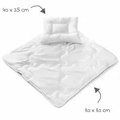 10-tlg. Beistellbett-Komplett-Set Nino inkl. Matratze, Bettwäsche, Spannbetttücher, Nestchen, Steppbett & Schmusetuch - Cube Grey - Natur - Kollektion 2024