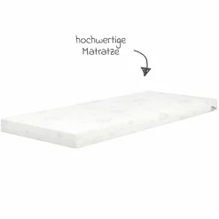 6-tlg. Beistellbett-Komplett-Set mit Canvas-Barriere, Matratze 90 x 45 cm, Spannbetttuch, 2-tlg-Schlafsack, Schmusetuch & Spieluhr 47 x 99,5 cm - Weiß
