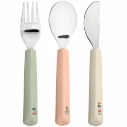 3-tlg- Besteck-Set Cutlery mit Silikon-Griff - Happy Fruits - Cherry