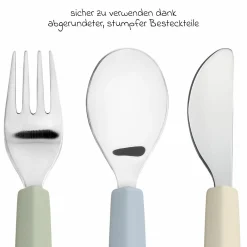 3-tlg- Besteck-Set Cutlery mit Silikon-Griff - Happy Fruits - Lemon