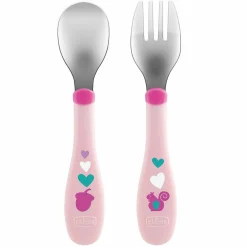 2-tlg. Besteck-Set Edelstahl - Rose Pink