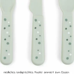 3-tlg. Besteck-Set Foodie - Happy Dots - Grün