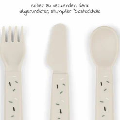 3-tlg. Besteck-Set Foodie - Happy Dots - Sand
