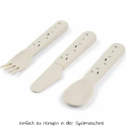 3-tlg. Besteck-Set Foodie - Happy Dots - Sand