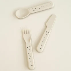 3-tlg. Besteck-Set Foodie - Happy Dots - Sand