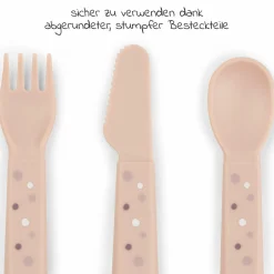 3-tlg. Besteck-Set Foodie - Happy Dots - Powder