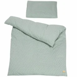 2-tlg. Bettwäsche Organic 100 x 135 cm / 40 x 60 cm - Lil Planet - Frosty Green