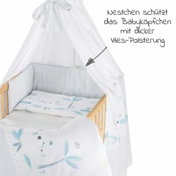 4-tlg. Bettwäsche-Set Decke 100 x 135 cm , Kissen 40 x 60 cm, Nestchen, Himmel - Koala