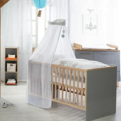 4-tlg. Bettwäsche-Set Decke 100 x 135 cm, Kissen 40 x 60 cm, Nestchen, Himmel - Sternenzauber - Weiß