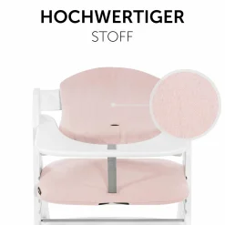 5-tlg. Essbrett-Set für Alpha Plus - Click Tray + Sitzkissen + GRATIS 2x Silikon-Teller - White Muslin Rose