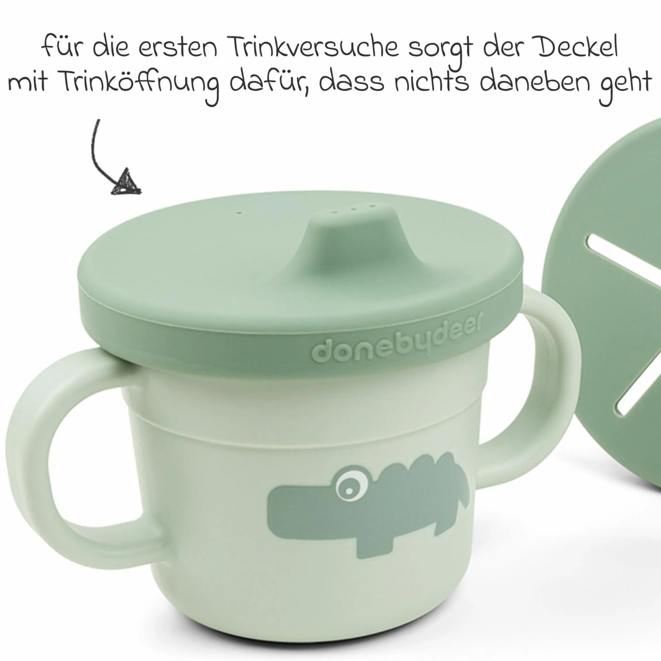 6-tlg. Esslern-Set Foodie - Croco - Grün