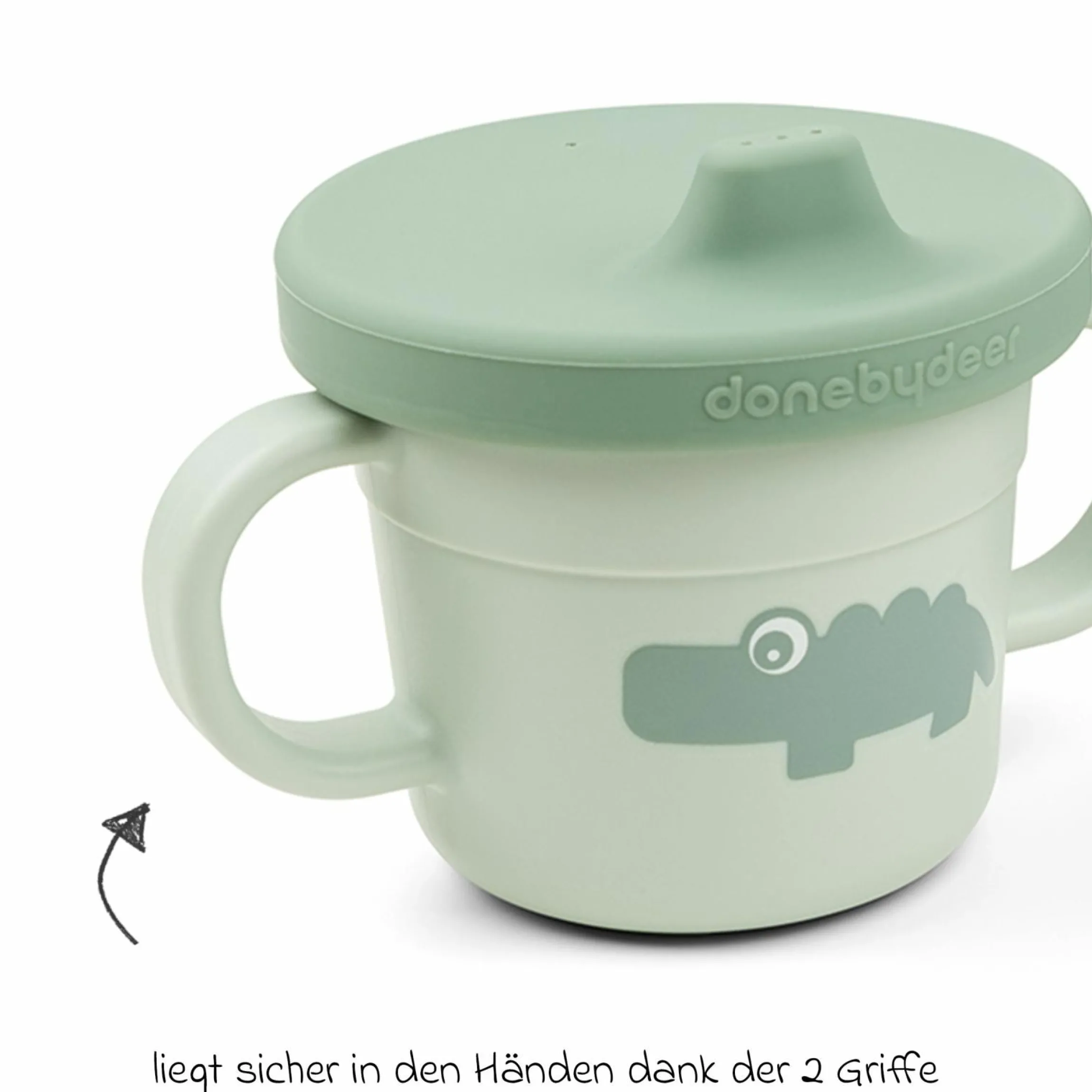 6-tlg. Esslern-Set Foodie - Croco - Grün