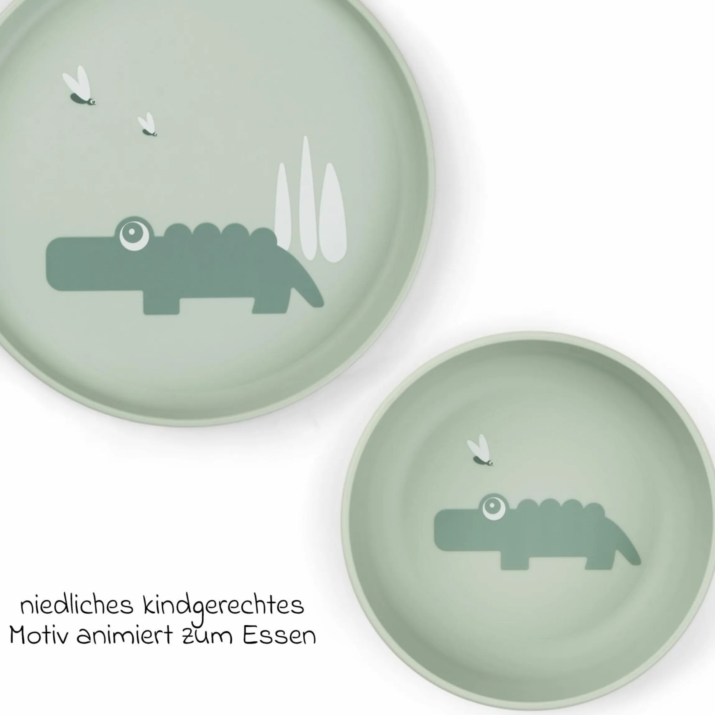 6-tlg. Esslern-Set Foodie - Croco - Grün