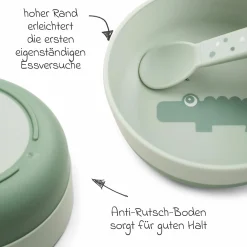 6-tlg. Esslern-Set Foodie - Croco - Grün