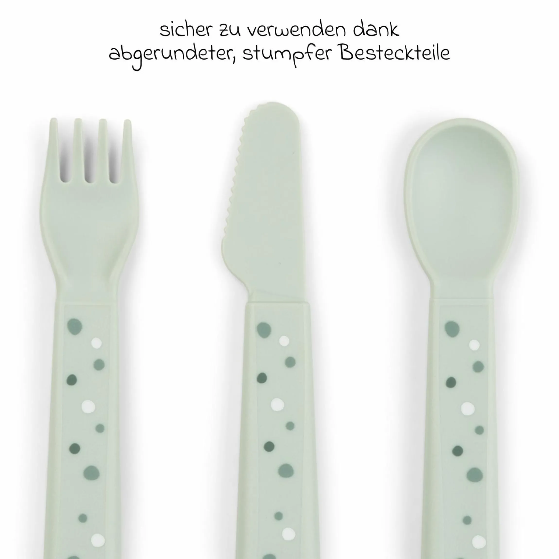6-tlg. Esslern-Set Foodie - Croco - Grün