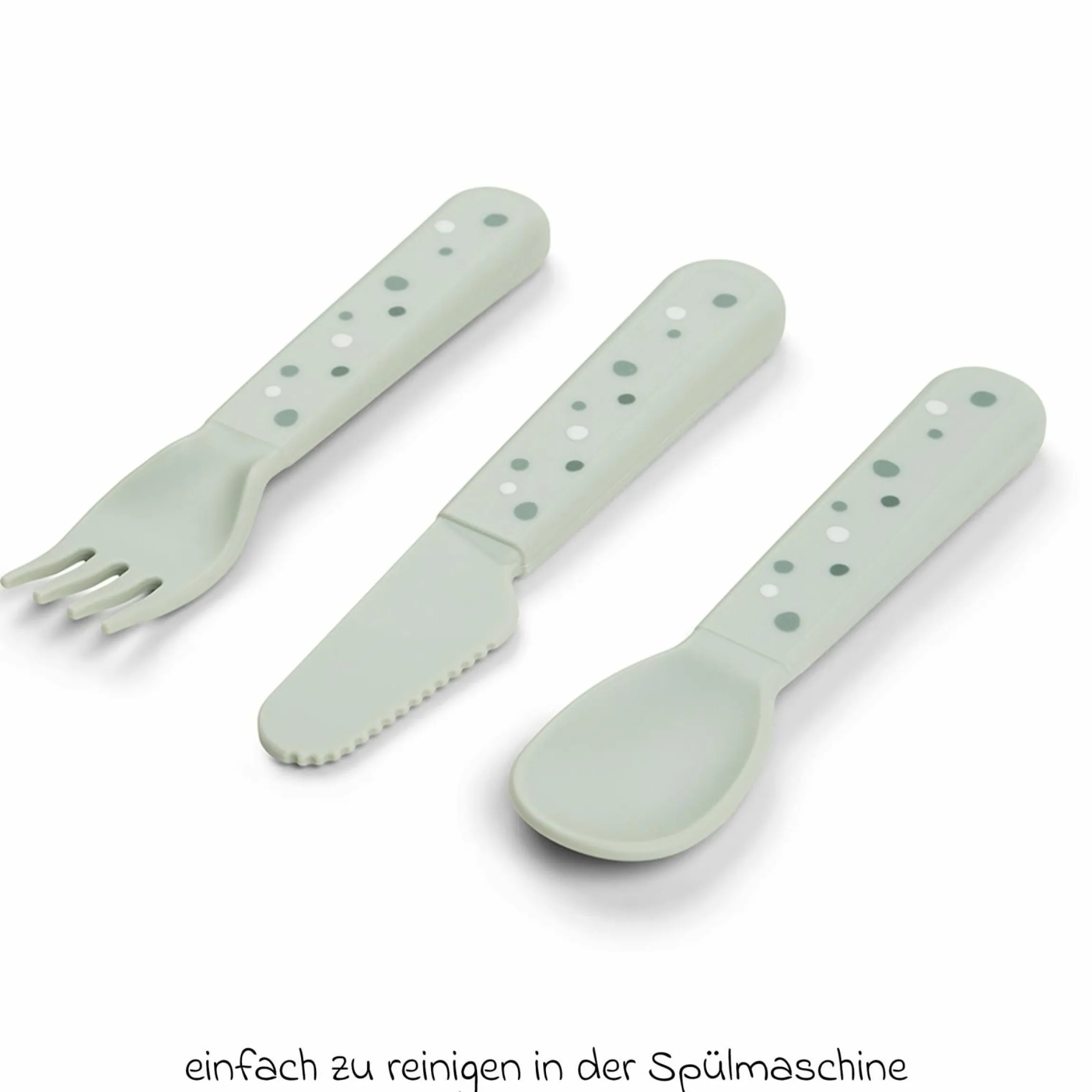 6-tlg. Esslern-Set Foodie - Croco - Grün
