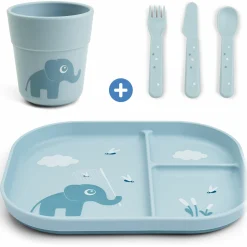 5-tlg. Esslern-Set Foodie - Elphee - Blau