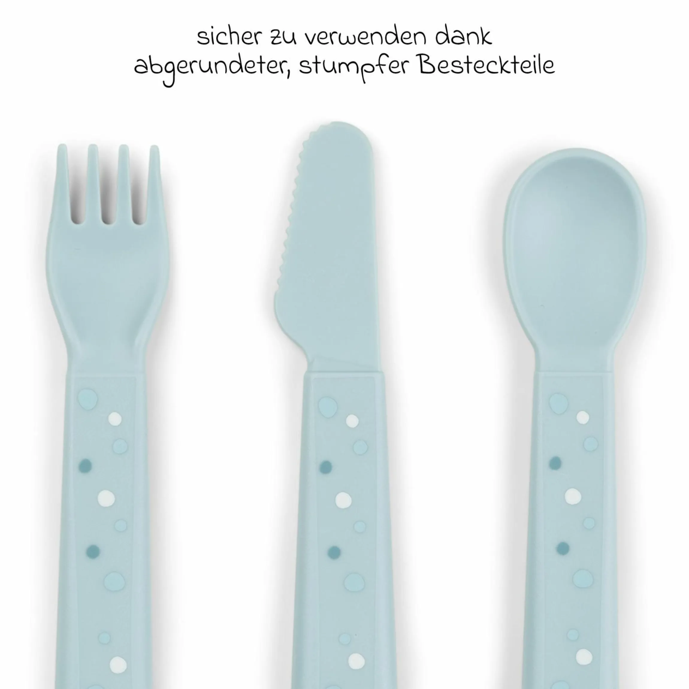 6-tlg. Esslern-Set Foodie - Elphee - Blau