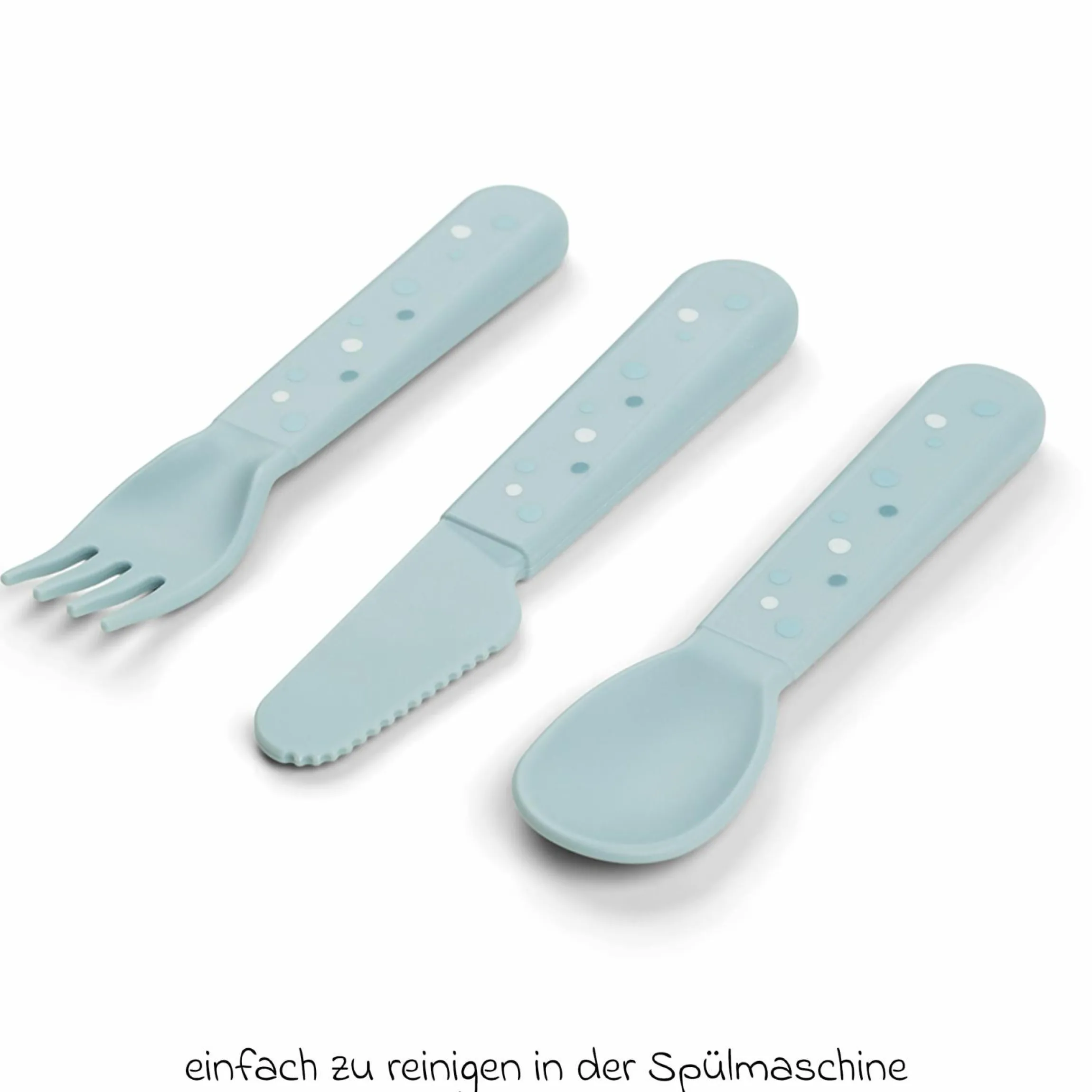 6-tlg. Esslern-Set Foodie - Elphee - Blau