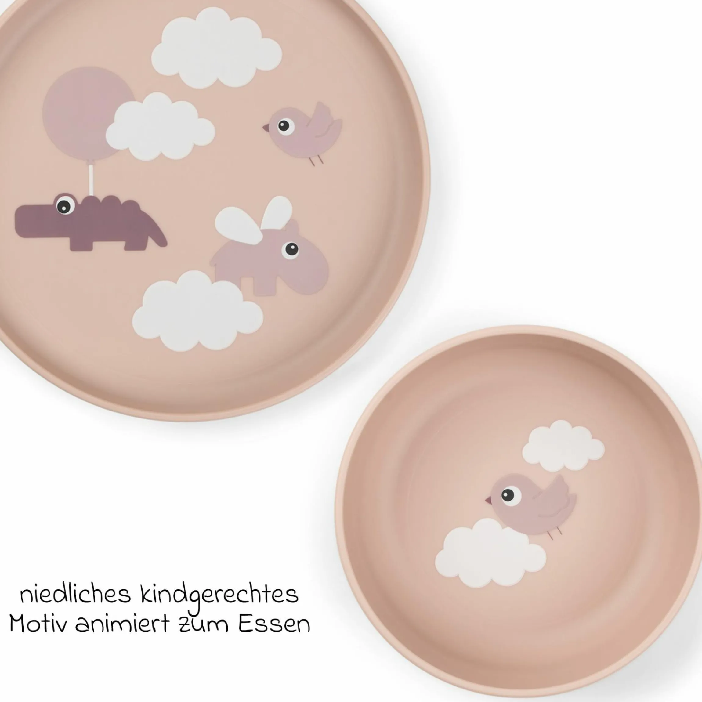6-tlg. Esslern-Set Foodie - Happy Clouds - Powder