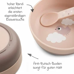 6-tlg. Esslern-Set Foodie - Happy Clouds - Powder