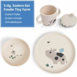 3-tlg. Esslern-Set Foodie - Tiny Farm - Sand