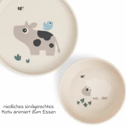 3-tlg. Esslern-Set Foodie - Tiny Farm - Sand