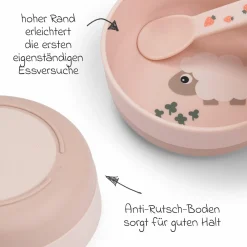3-tlg. Esslern-Set Foodie - Tiny Farm - Powder