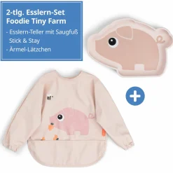 2-tlg. Esslern-Set Foodie - Tiny Farm - Powder