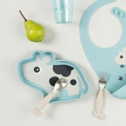 2-tlg. Esslern-Set Foodie - Tiny Farm - Blau