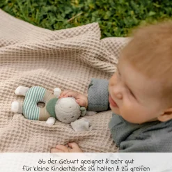 3-tlg. Geschenk-Set zur Geburt Eselchen Exklusiv - Spieluhr + Schmusetuch + Greifling