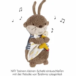 3-tlg. Geschenk-Set zur Geburt Schmusetuch, Spieluhr & Greifling - Otter