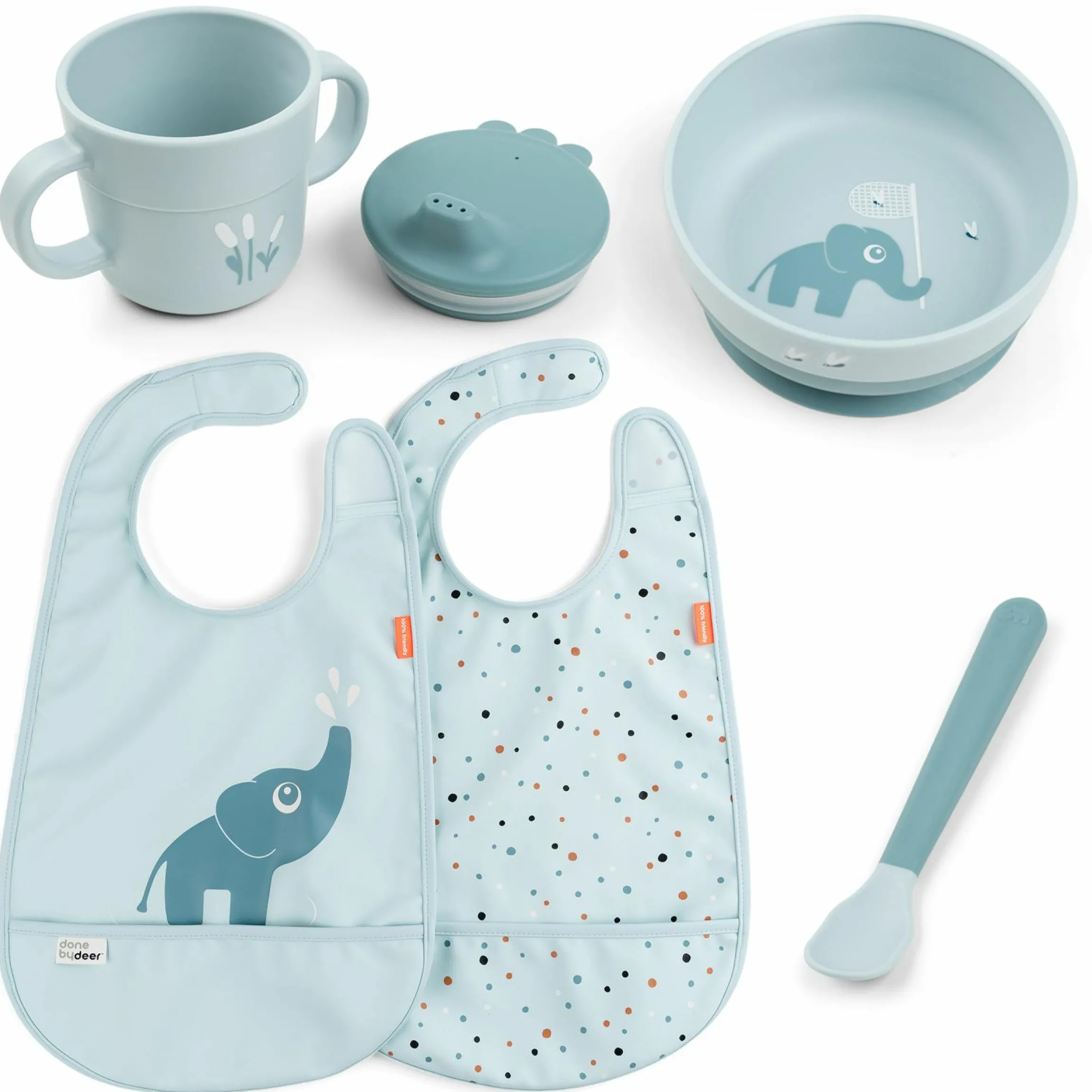 5-tlg. Geschirr-Set Foodie - Elphee - Blau