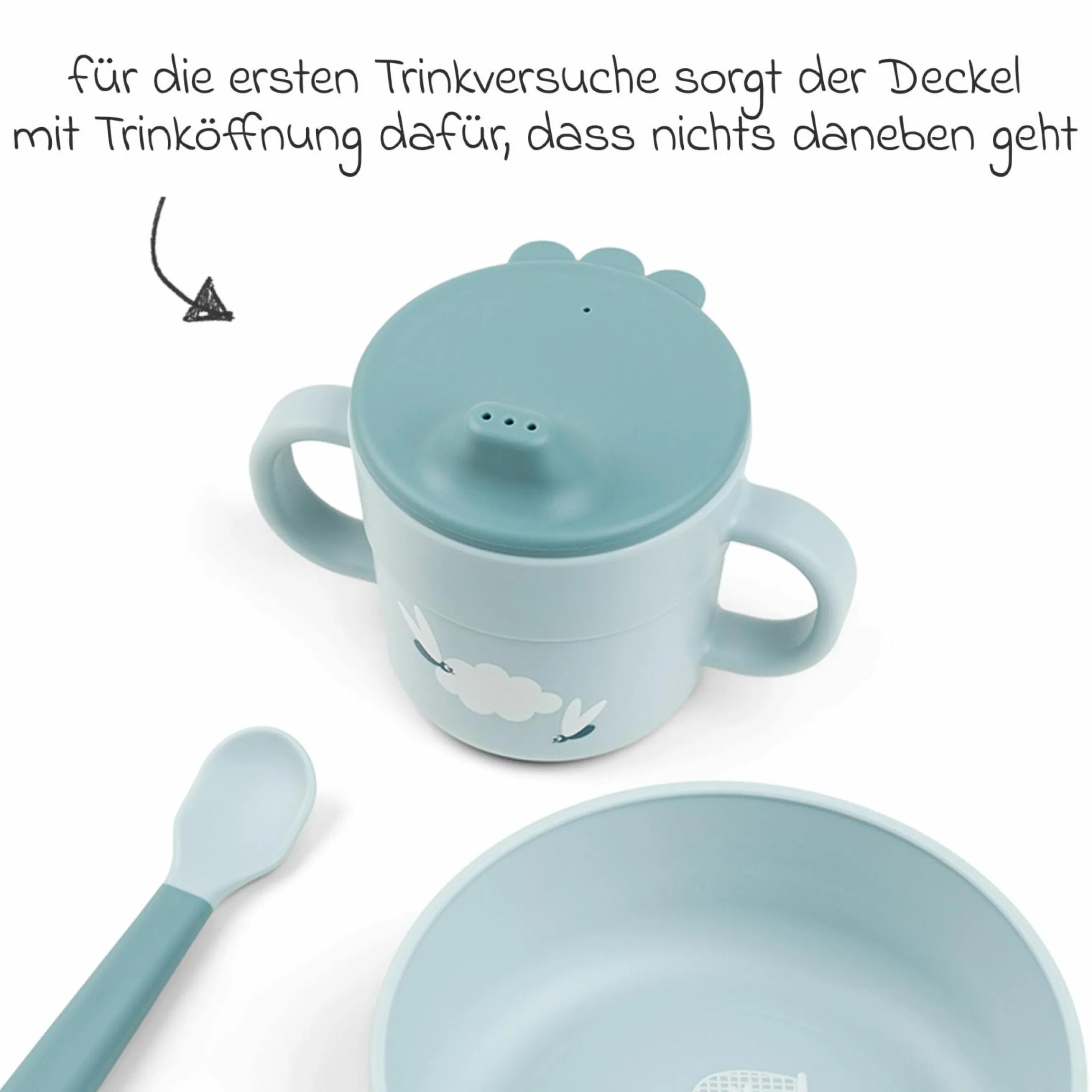 5-tlg. Geschirr-Set Foodie - Elphee - Blau