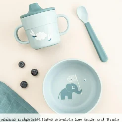3-tlg. Geschirr-Set Foodie - Elphee - Blau