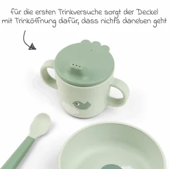 5-tlg. Geschirr-Set Foodie - Happy Clouds - Grün