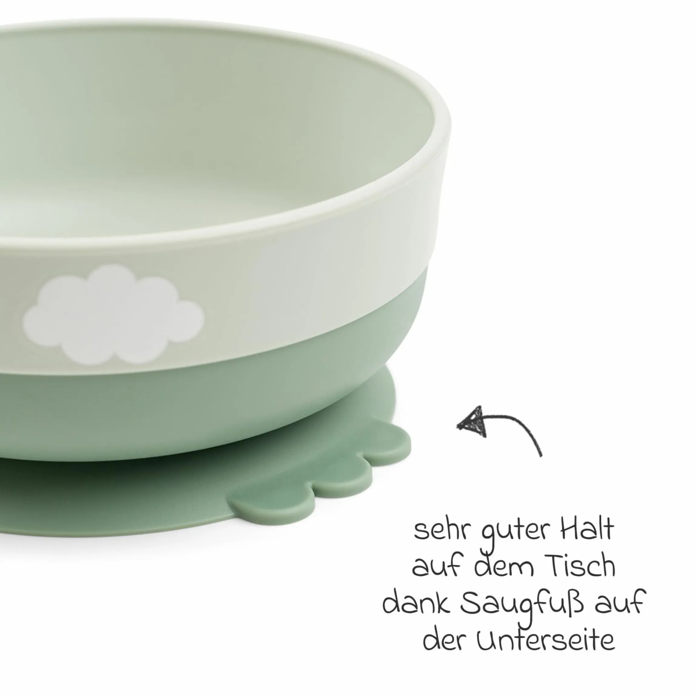 5-tlg. Geschirr-Set Foodie - Happy Clouds - Grün