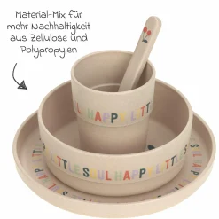 4-tlg. Geschirr-Set rutschfest - Happy Fruits - Cherry